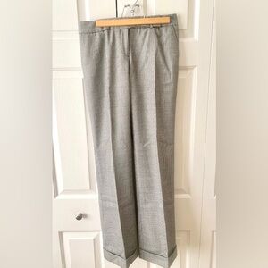 Talbots Signature Check Flat Front Trousers Pants Sz4